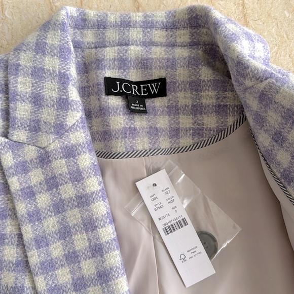 NWT J.Crew Cropped double-breasted blazer in English wool. - Picture 6 of 16